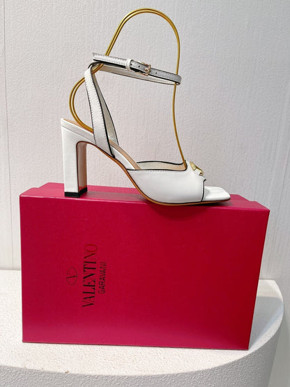 VT Sandals Heels  70mm  White Cowhide 292778