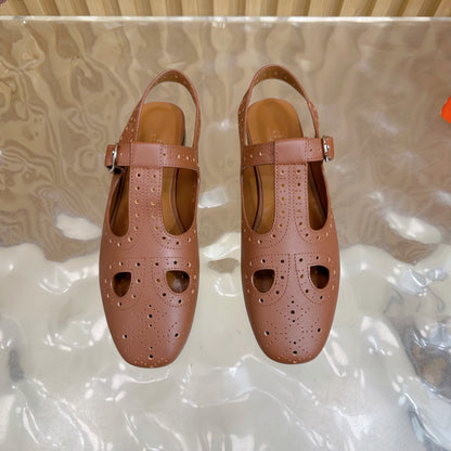 HM 25 Kim Slingback Brown Lambskin 352958