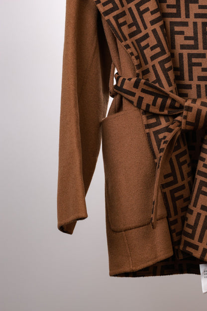 Fendi 25 Jacket Brown Jacquard 0007
