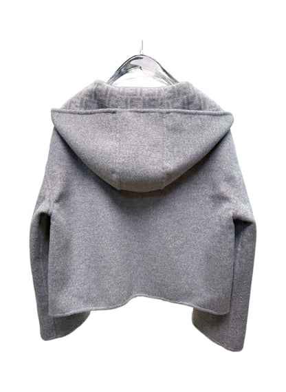 Fendi 25 Short Coat Grey Draper 0005