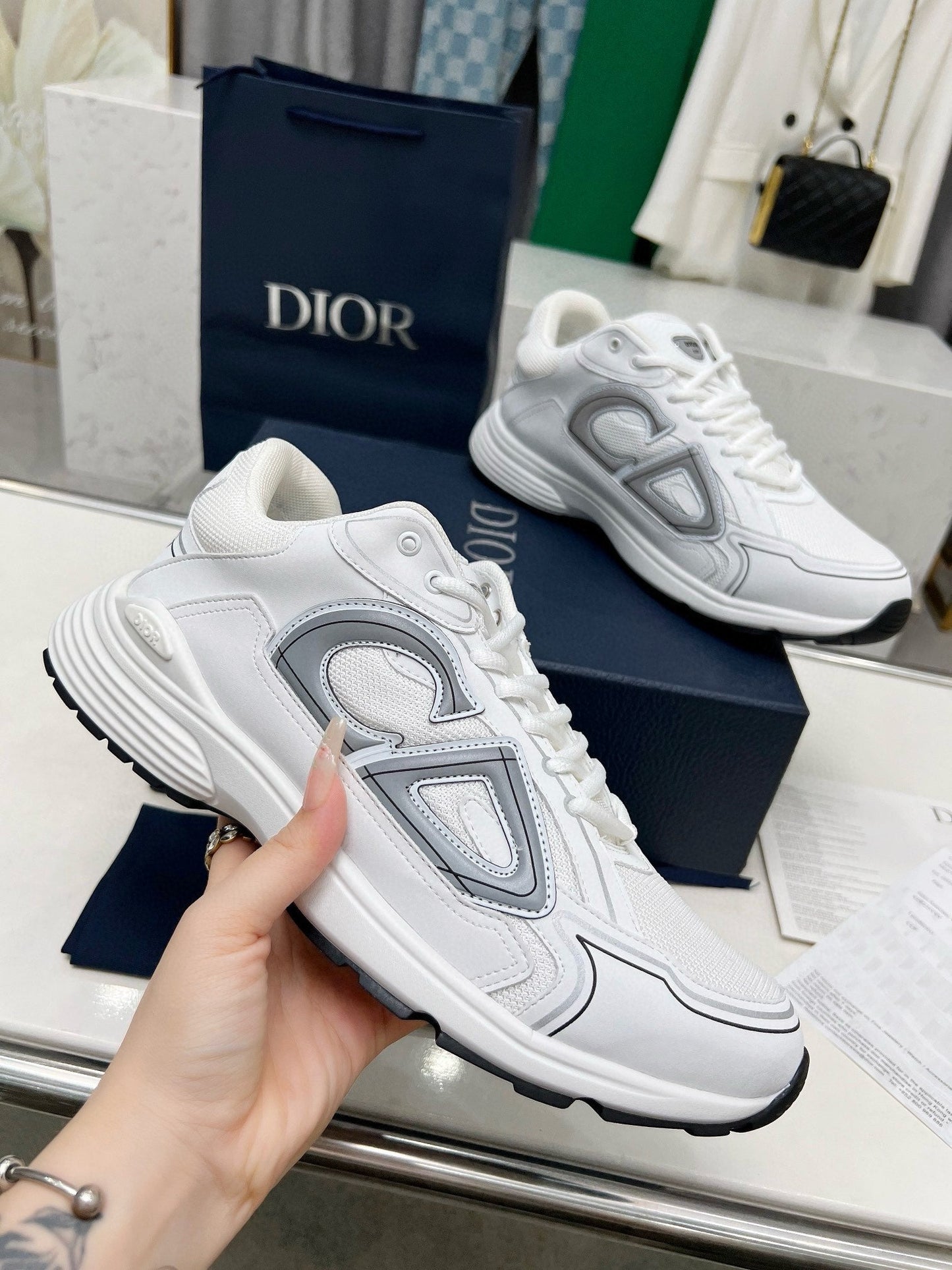 CD B30 SNEAKER WHITE MESH FABRIC