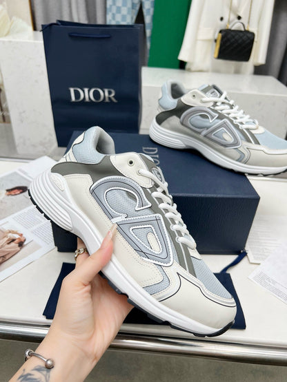CD B30 SNEAKER GRAY AND CREAM MESH FABRIC