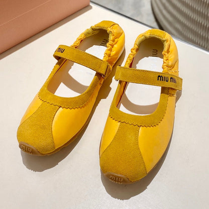 Miu Miu 2026 Ballet Flat Suede Fabric