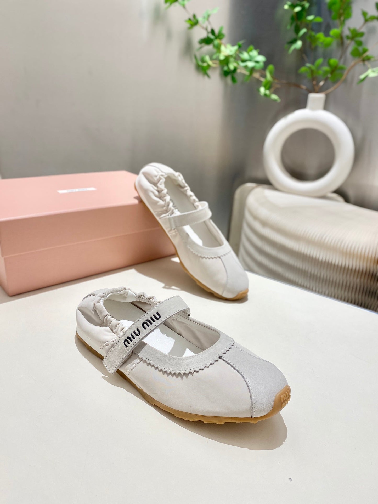 Miu Miu 2026 Ballet Flat Suede Fabric