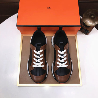 HM Men's Sneaker Brown Black Cowhide 548104