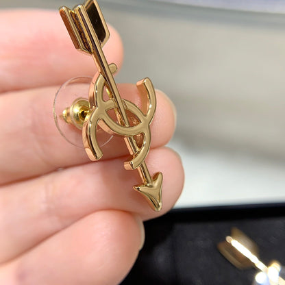 Chanel 2026 Golden Cupid's Arrow Earrings