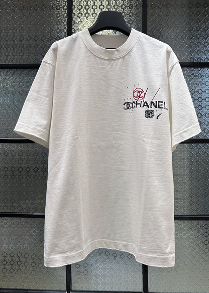 Chanel 2026 T-shirt Black White Green Cotton