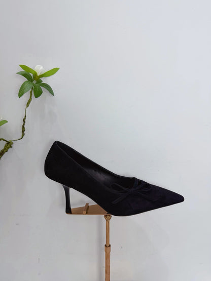 PRA 26SS High Heels Pumps 75 Black Suede 592356