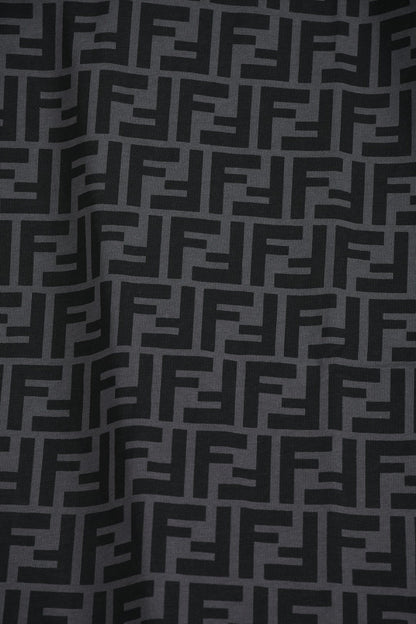 Fendi 2026 Men's T-Shirt Black Gray Cotton 824930