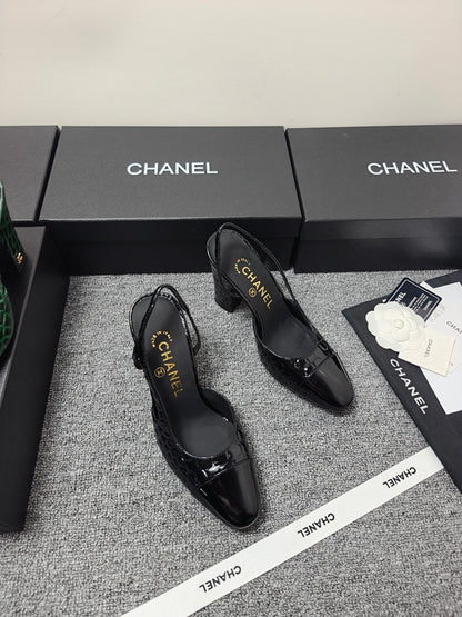 Chanel 2026 Crocodile Embossed Slingback Glossy Calfskin 855982