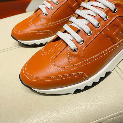 HM Men's 25 Trail Sneaker Orange Cowhide 663842