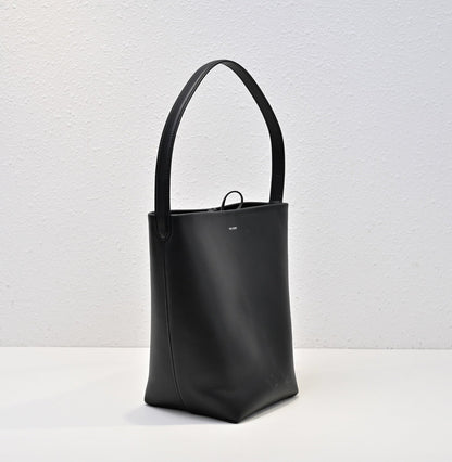 The Row N/S Park Tote 30cm Black Leather