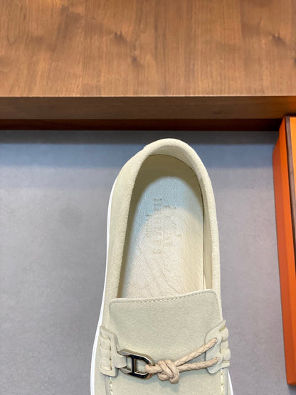 HM Men's 25 Loafer Light Beige Suede 636731