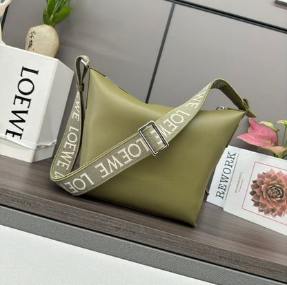 Loewe Small Cubi Crossbody Bag 29 Olive Green Calfskin 280611