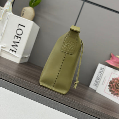Loewe Small Cubi Crossbody Bag 29 Olive Green Calfskin 280611
