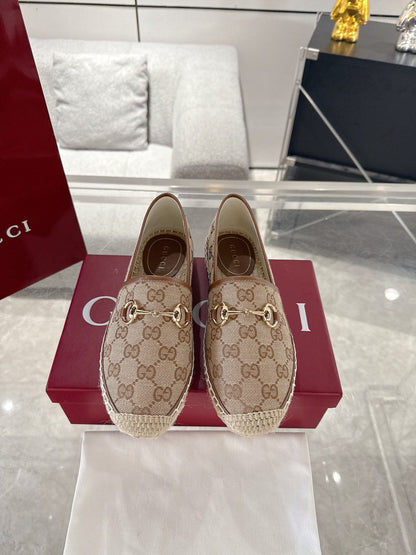 GC 2025 Espadrille With Horsebit Brown Canvas 292457