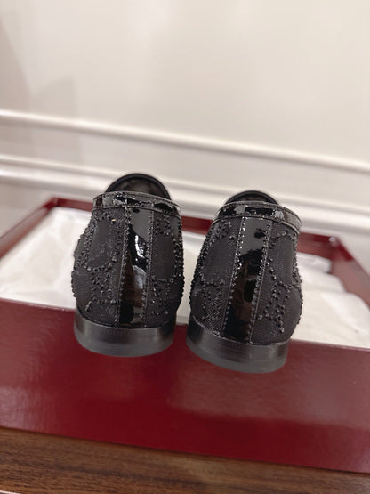 GG Jordaan Loafer Black Mesh With Crystal