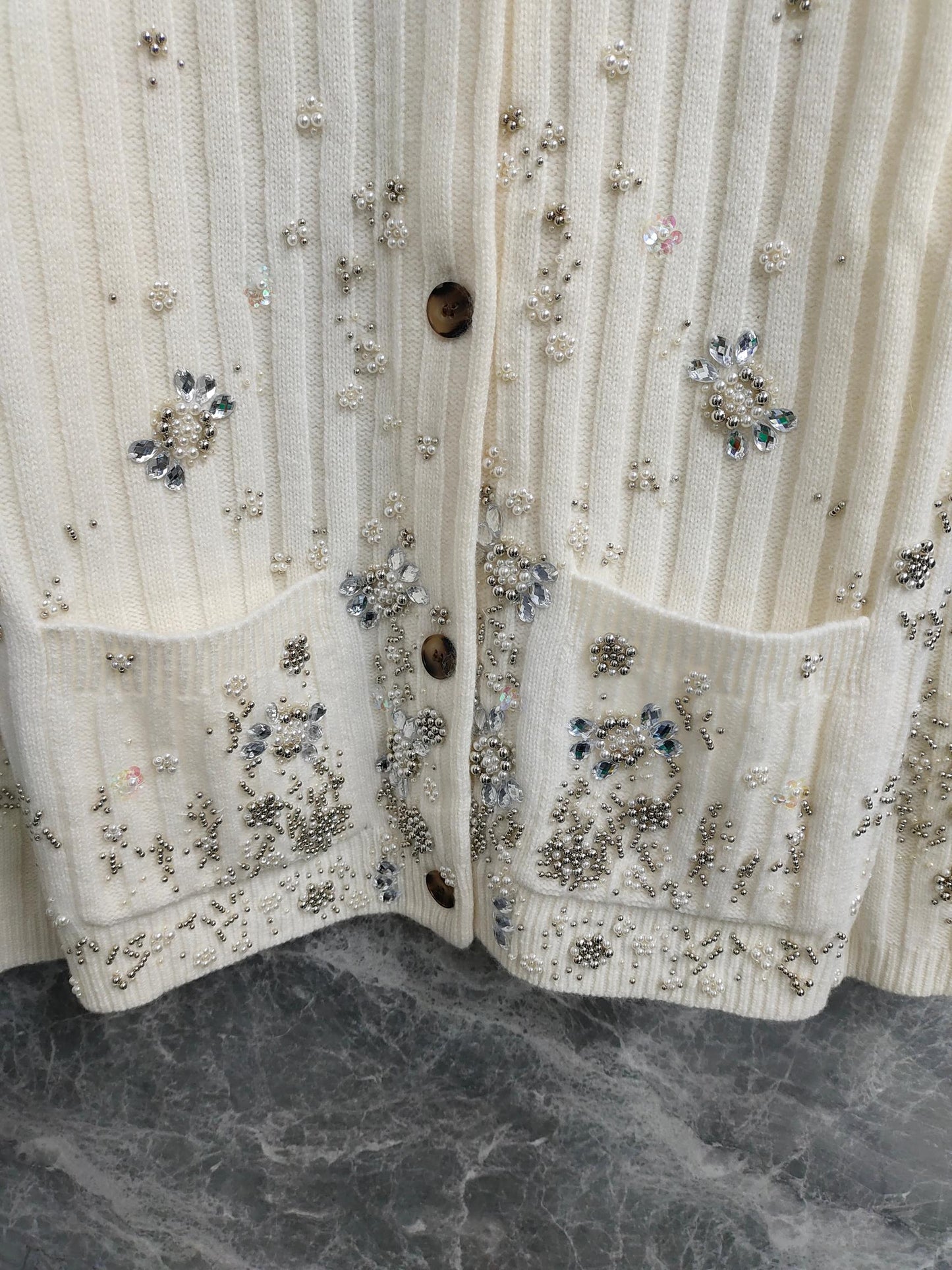 Gucci Cardigan Cream Wool Cashmere 289092
