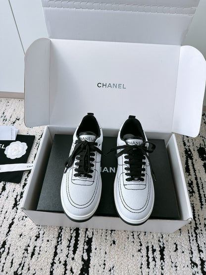 CC Sneaker In White Canvas Fabric 144501