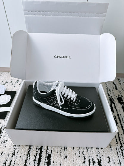 CC Sneaker In Black Canvas Fabric 144503