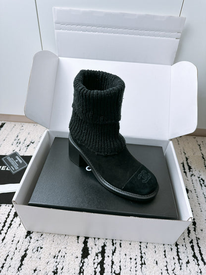 CC Ankle Boots 70MM In Black Suede 144562