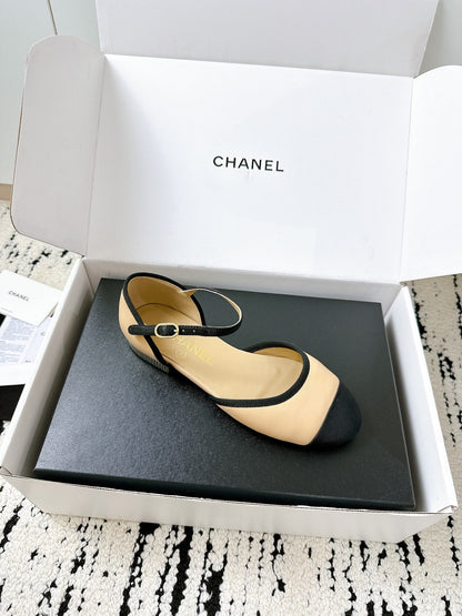 CC 25 Marry Jane Beige Imported Cowhide 300175