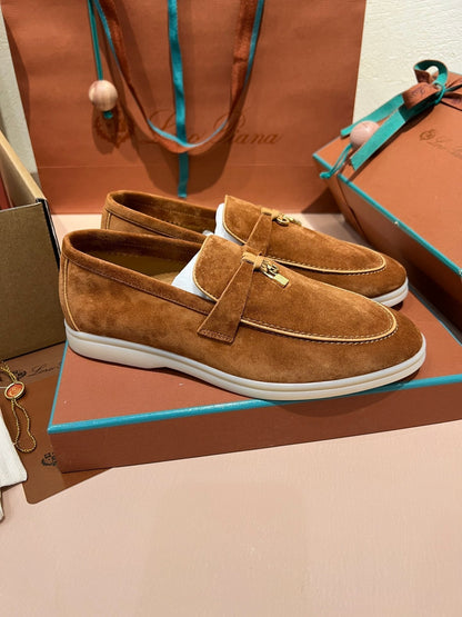 lp summer charm walk loafer brown beige suede