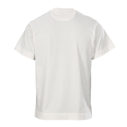 Fendi 2026 Men's  Floral Embroidered T-Shirt Cream Pure Cotton 827722