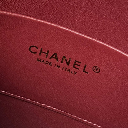 Chanel 2026 Small Shopping Tote Bag Black 24.5cm Beige Lambskin 348255