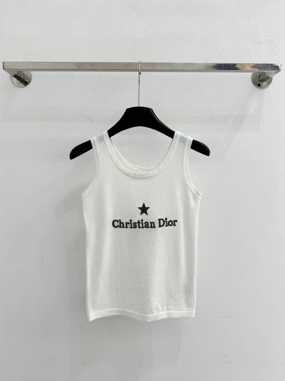 Dior 2026 Letter Star Slim Fit Knit Vest Wool 516712