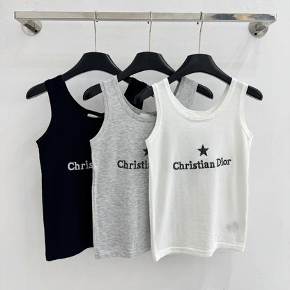 Dior 2026 Letter Star Slim Fit Knit Vest Wool 516712