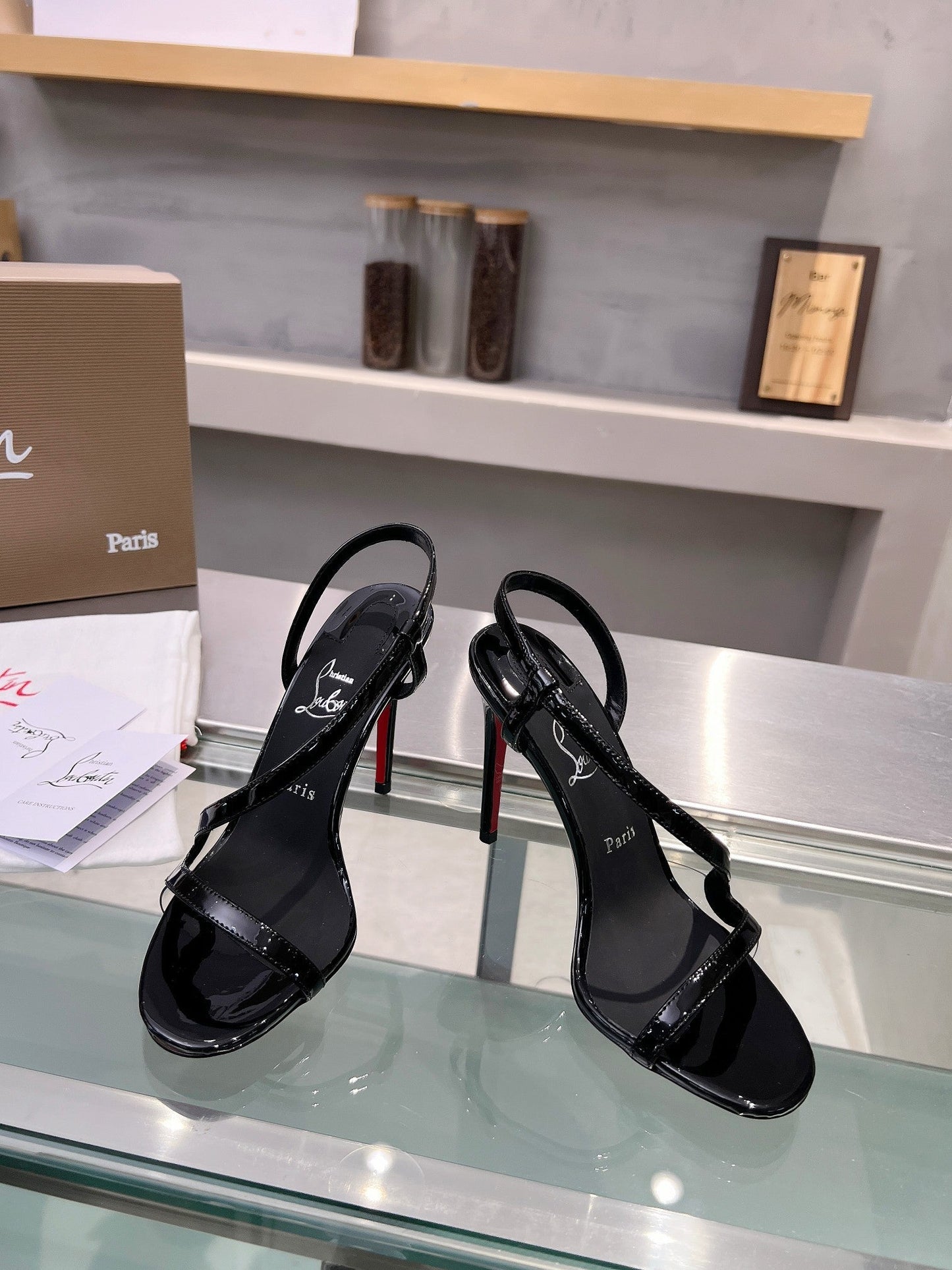 CL Rosalie 105mm Sandals Leather and PVC 251036