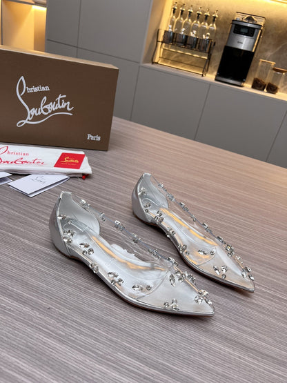 CL Ballet Flats PVC and Iridescent Nappa Leather 251049