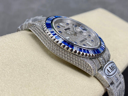 Rolex Submariner Date Blue Full Diamond