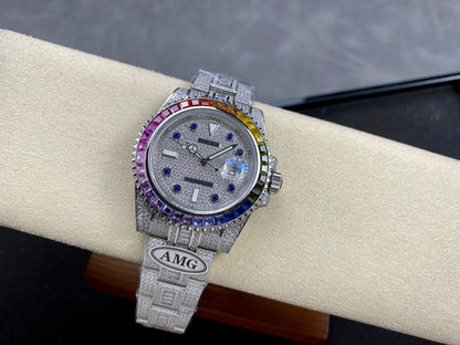 Rolex Submariner Date Rainbow Full Diamond