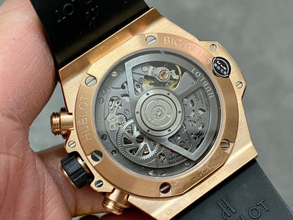Hublot Big Bang Unico Rose Gold 42mm Watch with Black Ceramic Bezel