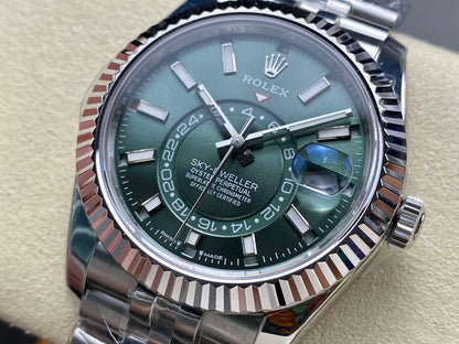 Rolex Sky-Dweller 42mm Stainless Steel Green Dial