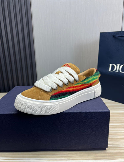 CD B33 SNEAKER BRONZE SUEDE AND FABRIC