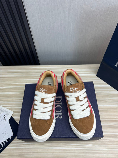 CD B33 SNEAKER BROWN SUEDE AND FABRIC