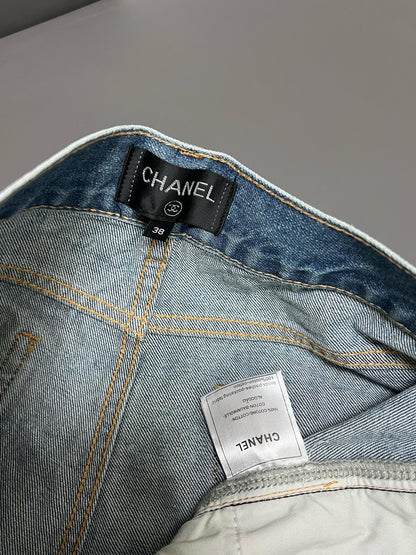 CC 25 Blue White Washed Short Denim
