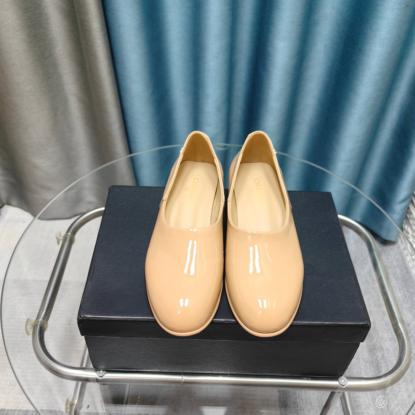 CC 25C Loafer Beige Patent Calfskin