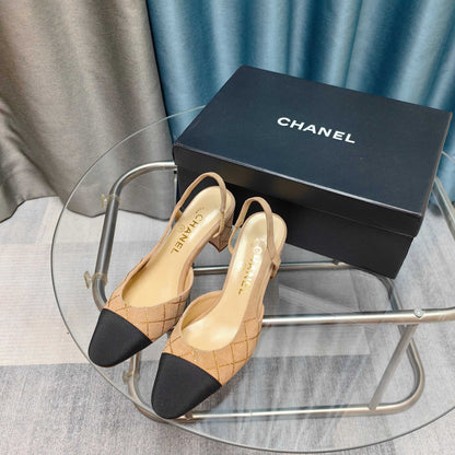 CC 25 Slingback 6.5cm Beige Suede