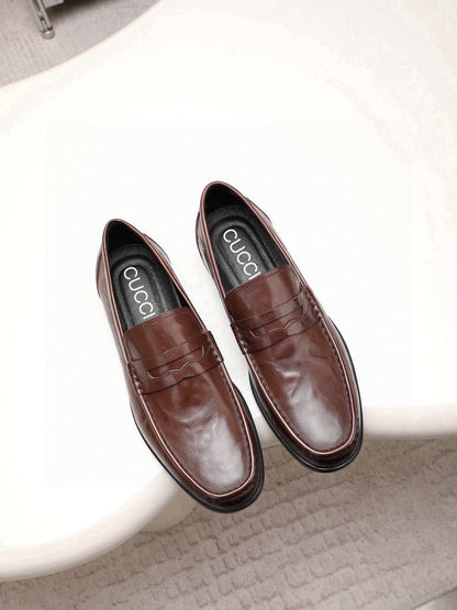 GG Men's Loafer Brown Calfskin 525163