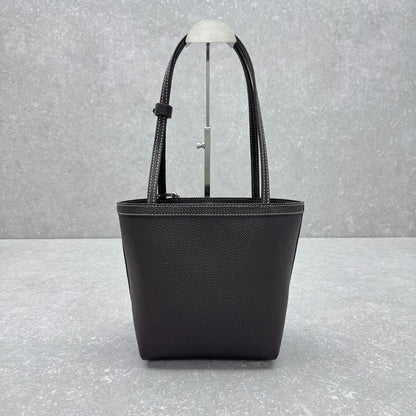 The Row 2025 Park Tote Stitch Bag Dark Brown 22cm Leather