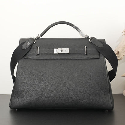 Hermes 2026 Maxi Kelly 42cm Bag Black Togo Leather 284505
