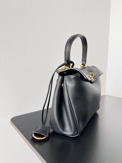 Balenciaga 2026 Rodeo Bag 22 Black Calfskin Gold Hardware 351339