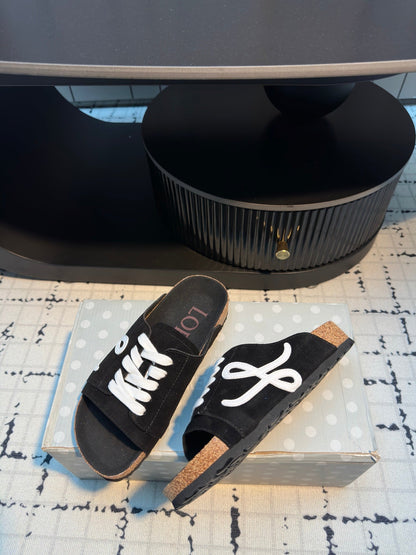 Loewe x Birkenstock Slide Black Cowhide Suede 316914