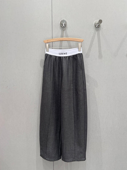 Loewe 25 Print Ribbed Waist Trousers Cotton