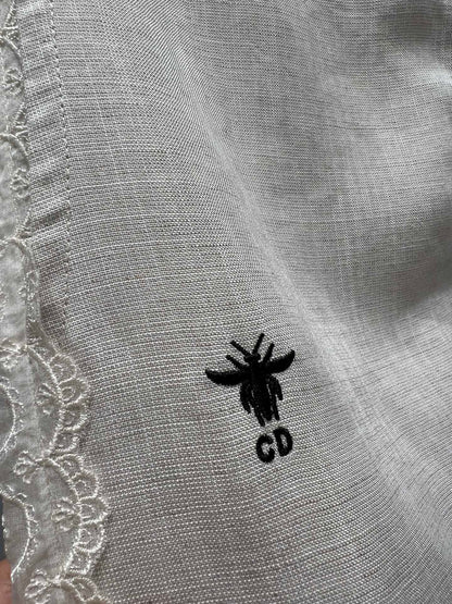CD 2025 Straight Trouser White Linen Tencel 216454