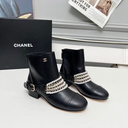 CC 25 latest low-top boots pearl black sheepskin 459472